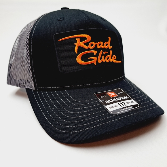 Road Glide Harley Richardson 112 Trucker Embroidered Patch Mesh Snapback Ca… - Picture 3 of 4